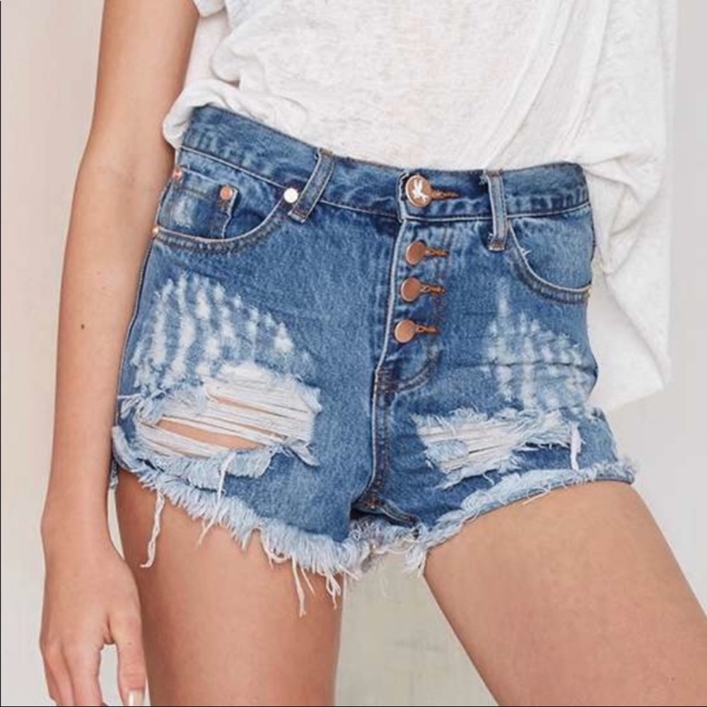 One Teaspoon High/Long Rise Button Fly Romeos - Picture 5 of 5